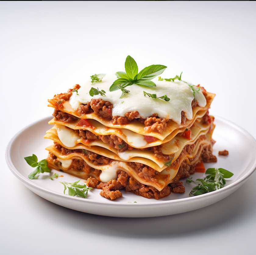 Lasagna with pork and beef