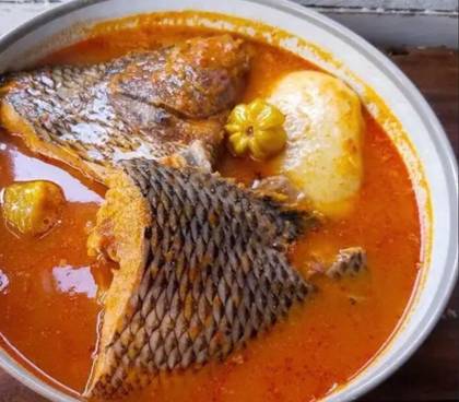 Full tilapia pepper soup