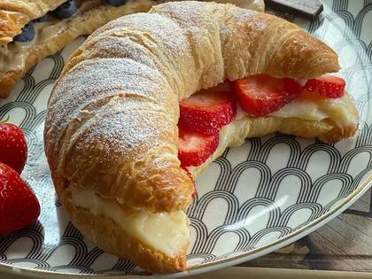 Vanilla Croissant with Strawberries