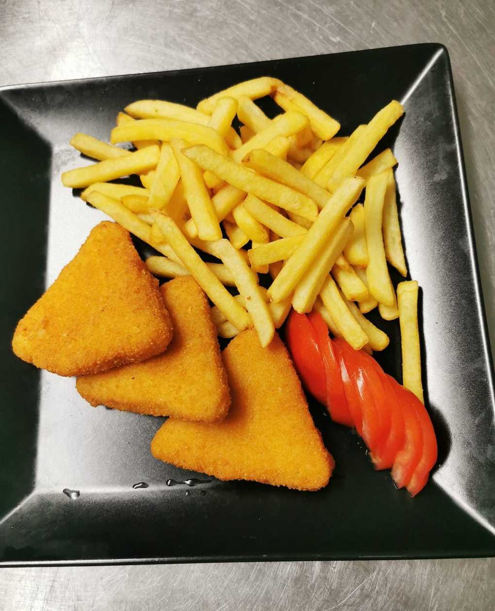 Fried cheese with french fries