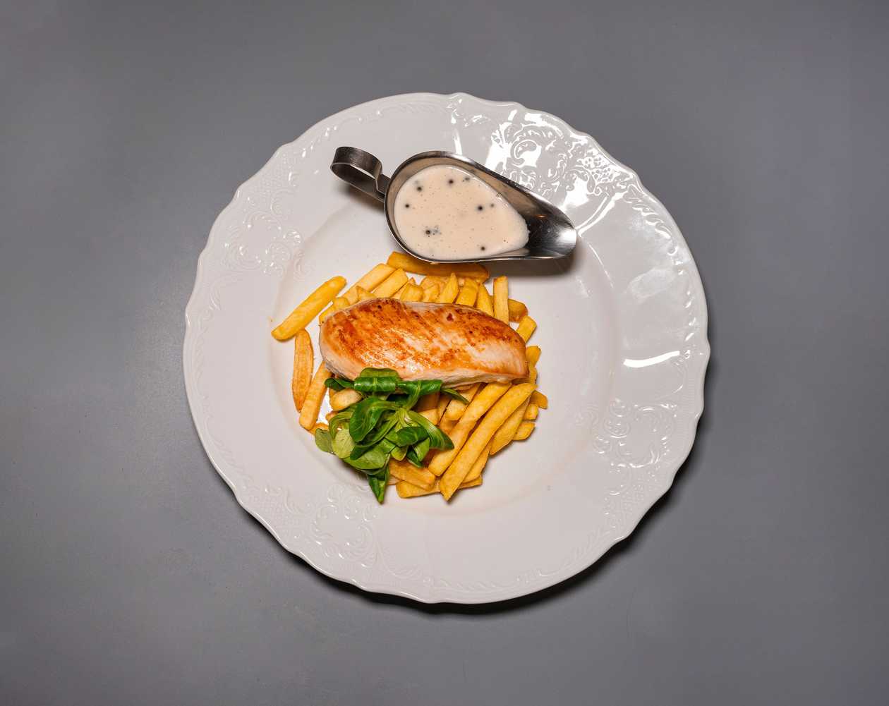 Chicken breast stuffed with dried tomatoes and basil