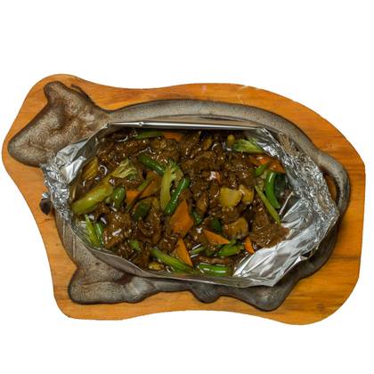 Jautiena, paruošta įkaitintoje ketaus lekštėje