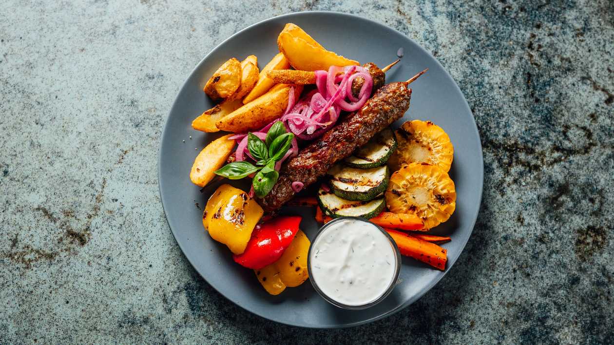 Grilled beef kebab 350 g