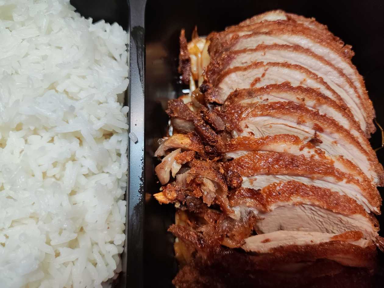 Szechuan duck with rice