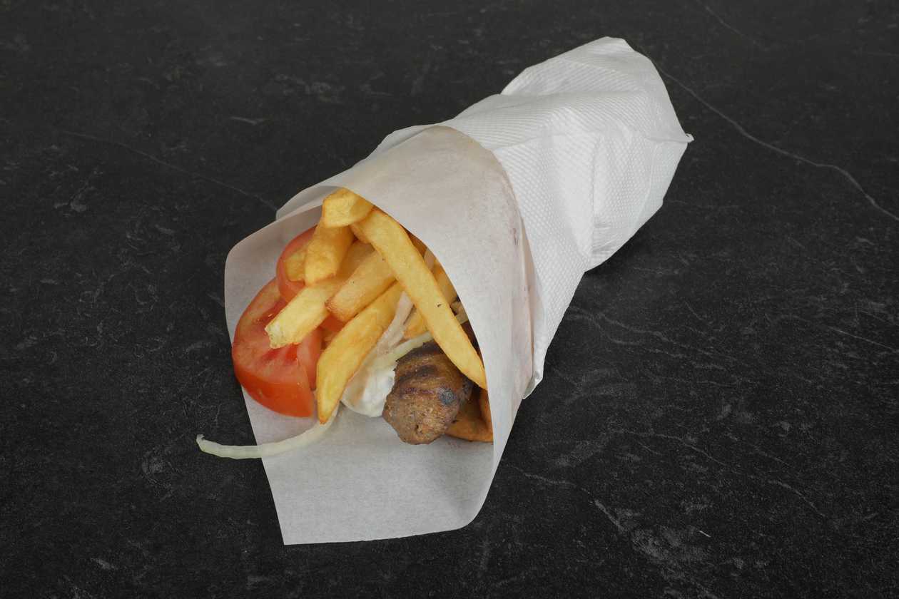 Kebab Stuffed With Philadelphia Greek Pita