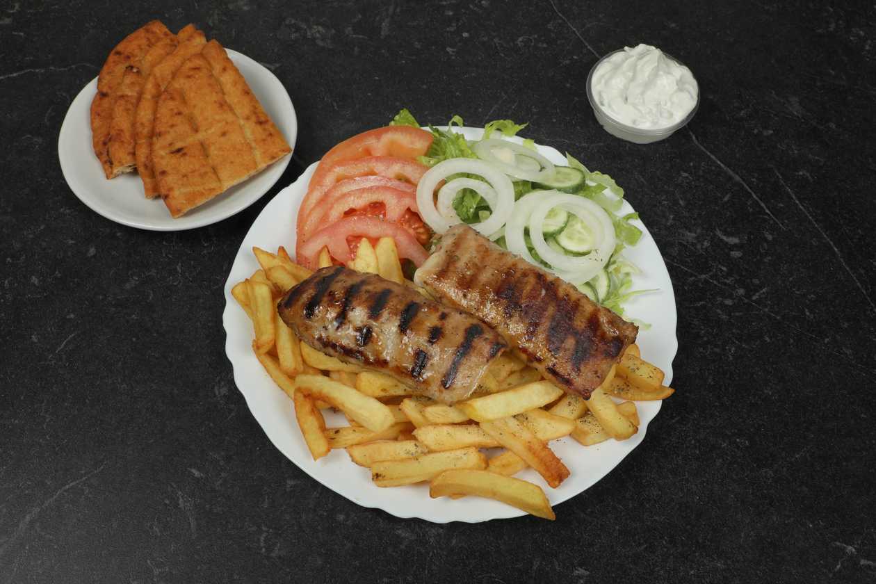 Kebab Stuffed With Cheese Portion