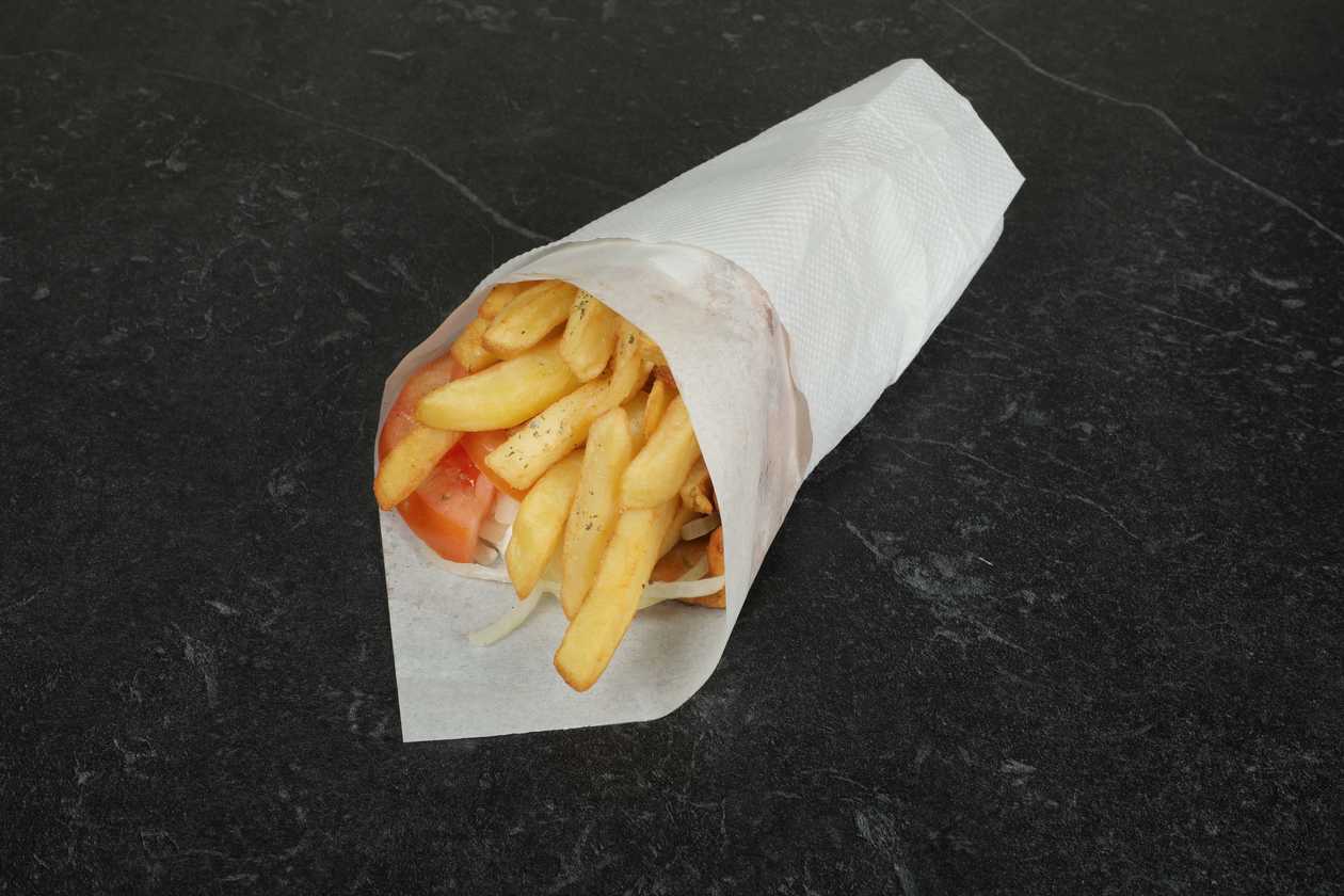 French Fries In Greek Pita
