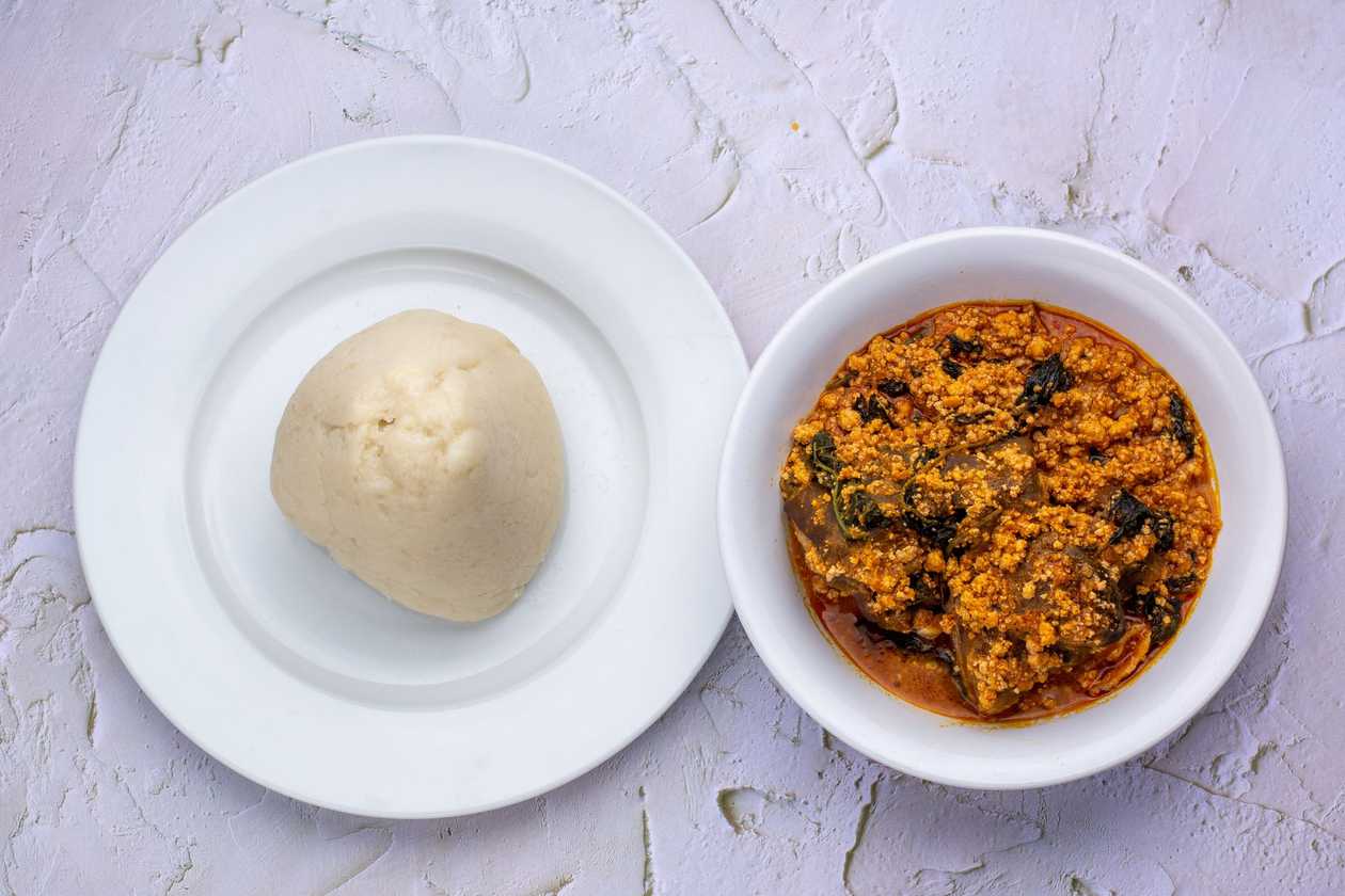 Egusi Soup with Semo