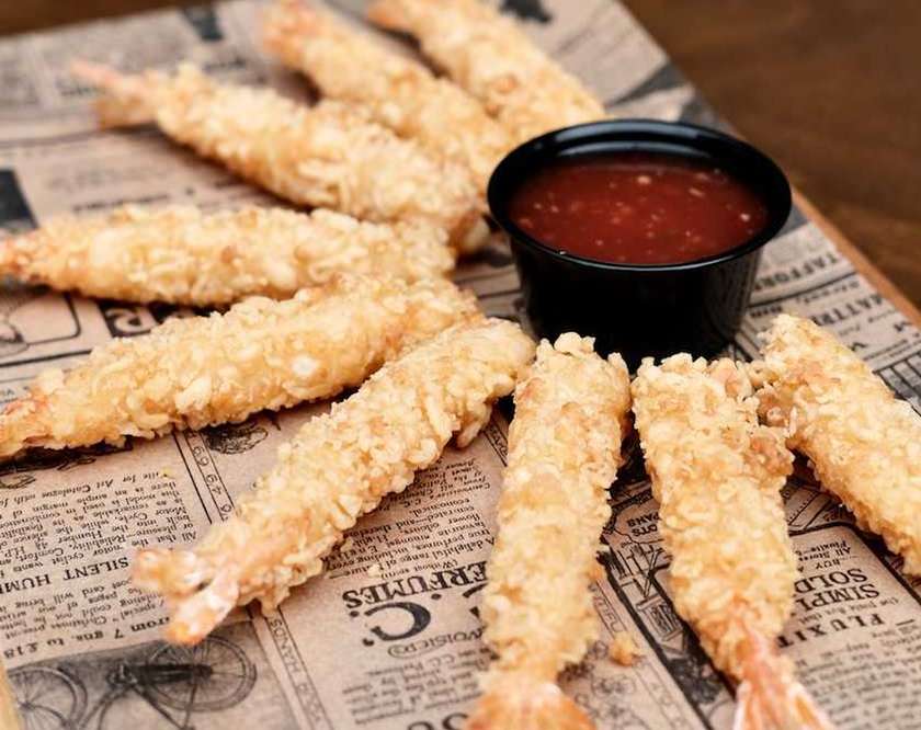 Prawns in tempura