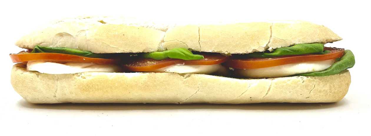 Tomati-mozzarella baguette