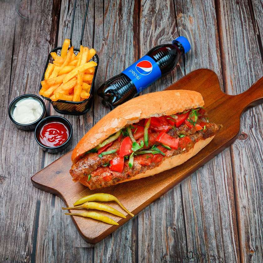 Dönər (Ət) + Kartof fri + Pepsi® 250ml