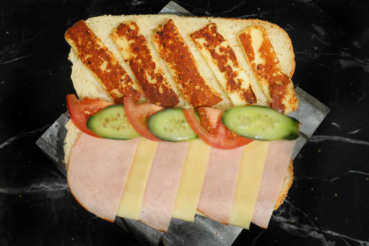 Turkey, Cheese And Halloumi Sandwich Triara