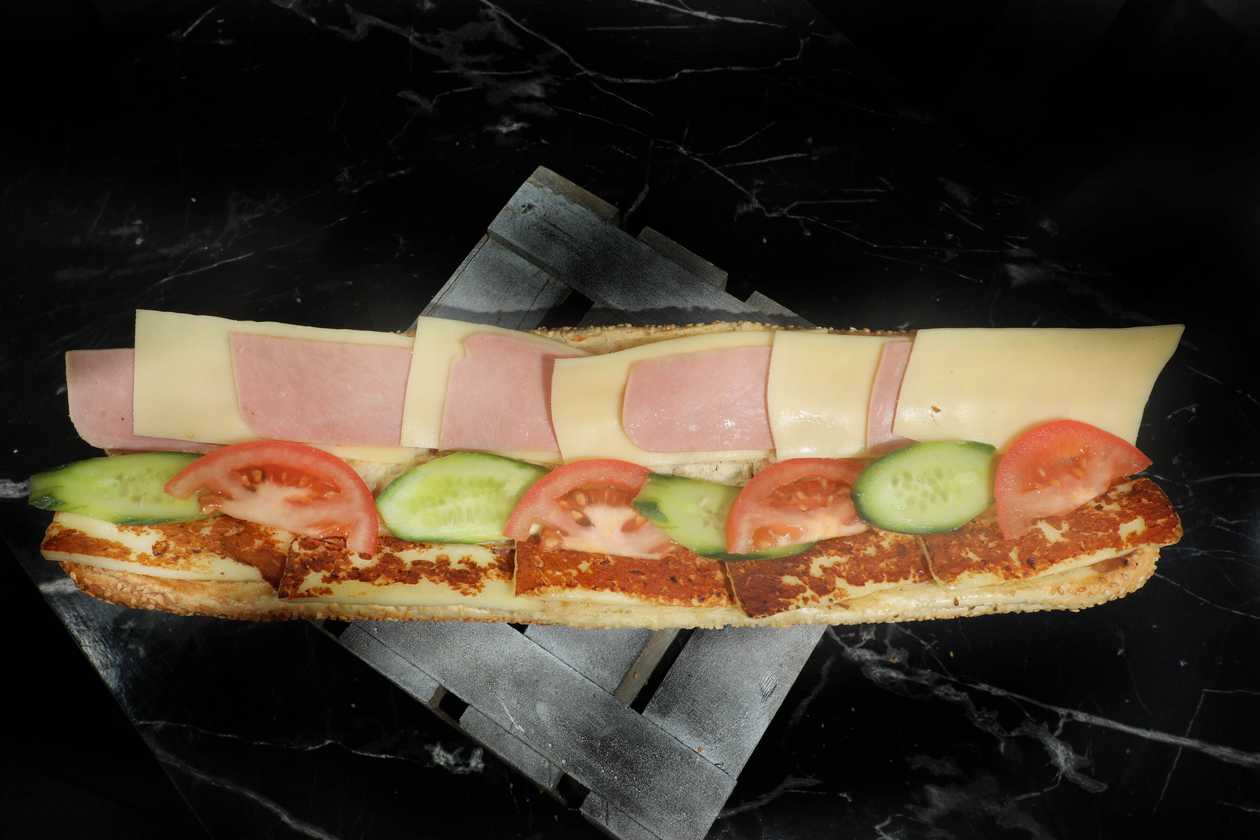 Ham, Cheese And Halloumi Sandwich Gigas