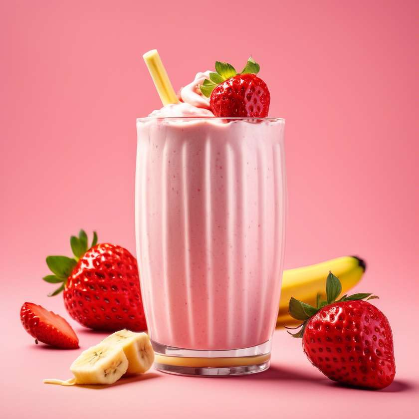 Strawberry and Banana Milkshake