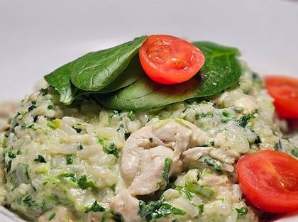 Risotto con pollo