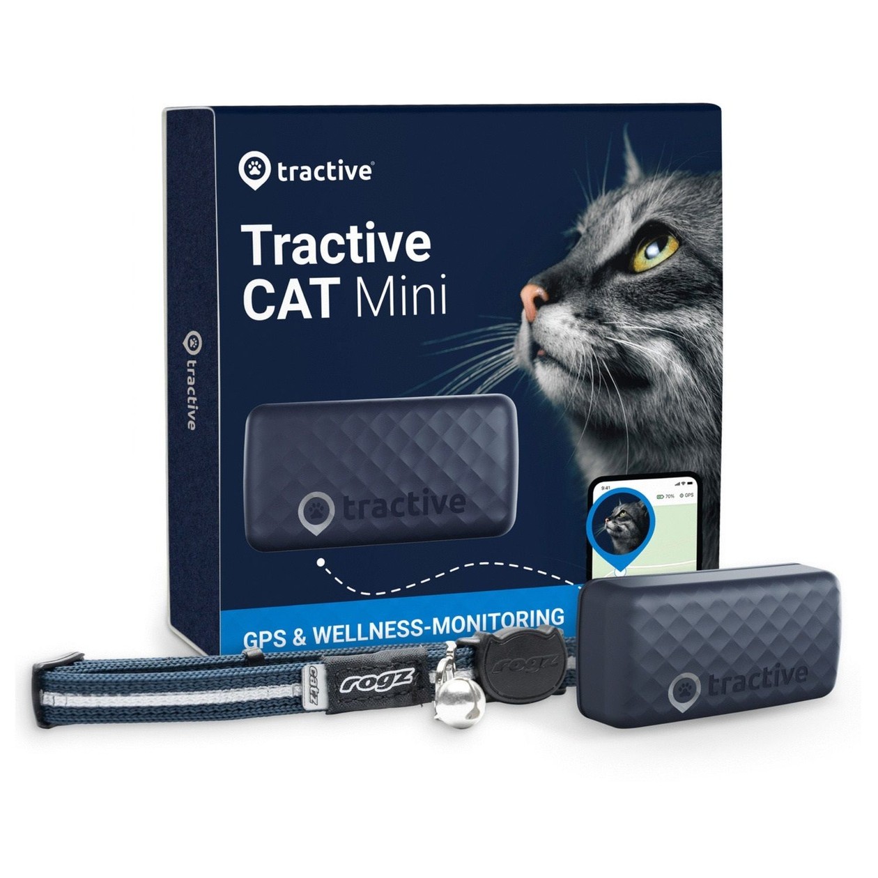 Tractive Mini GPS Tracking Device for Cats, Blue