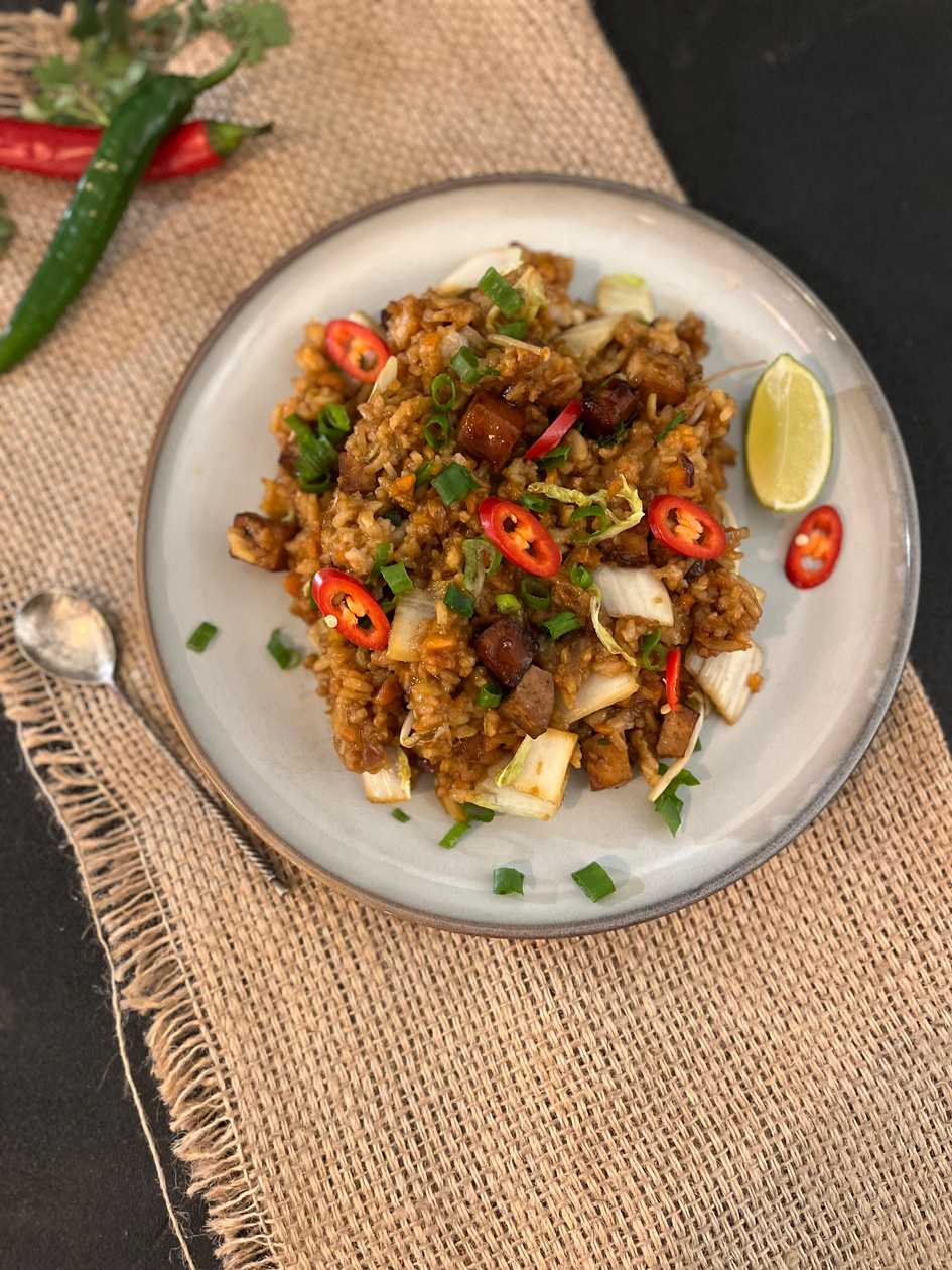 Fried rice proteic bowl with tofu 415g.