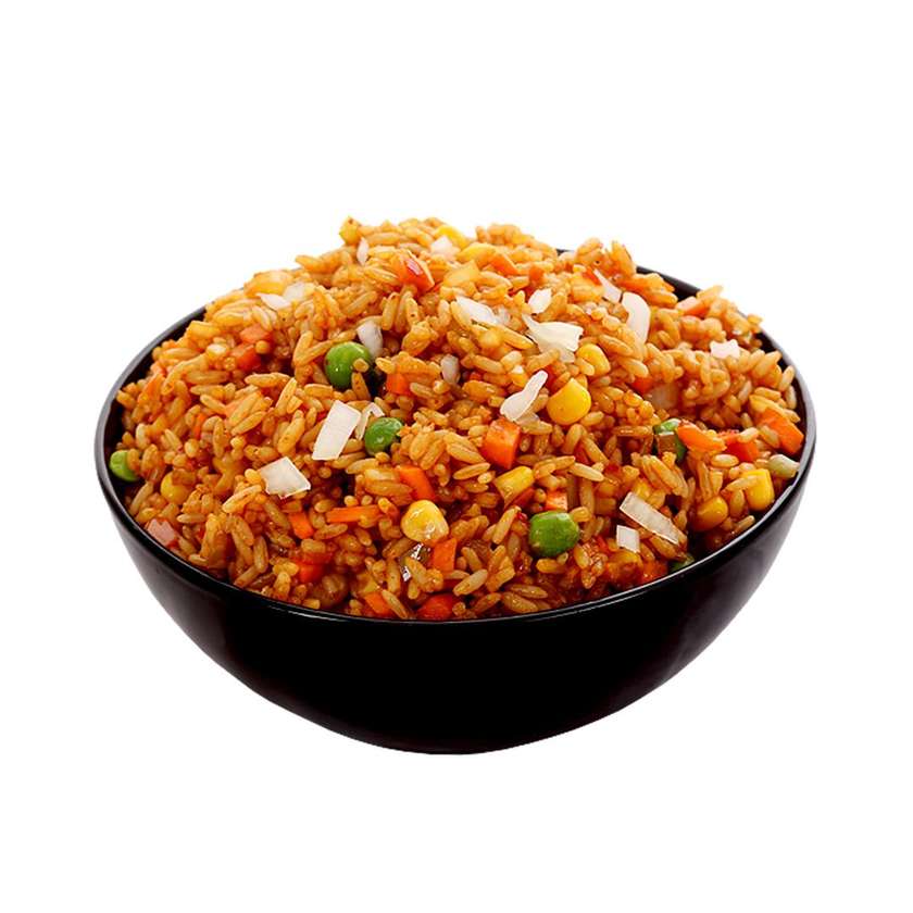 Jollof with Chicken and Salad