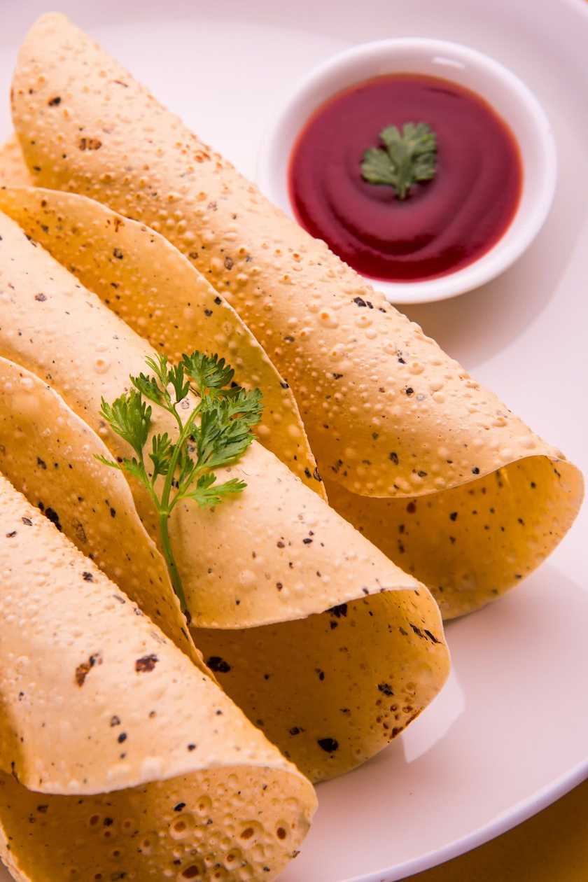 Papadums plain