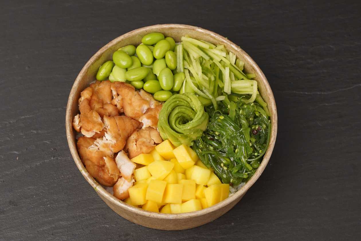 Peanut Salmon Poke Bowl
