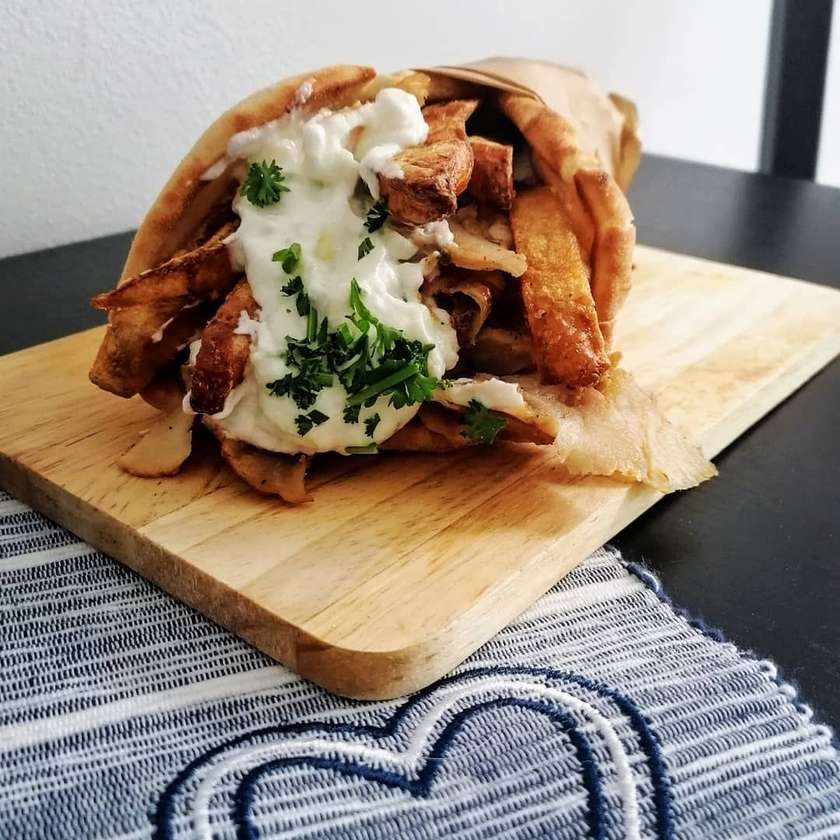 Pita gyros pork