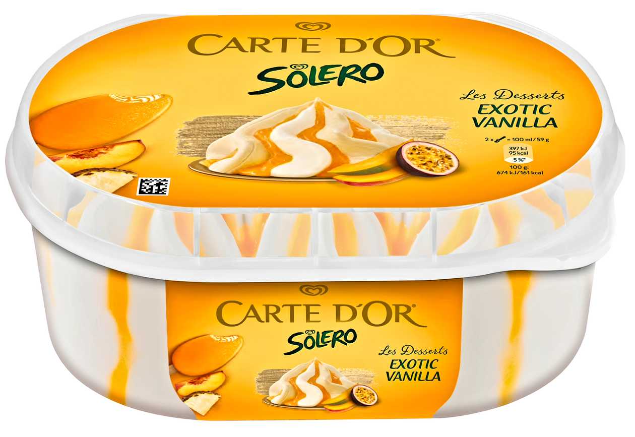 Carte D'Or Solero Exotic Vanilla Ice Cream Box 900ML