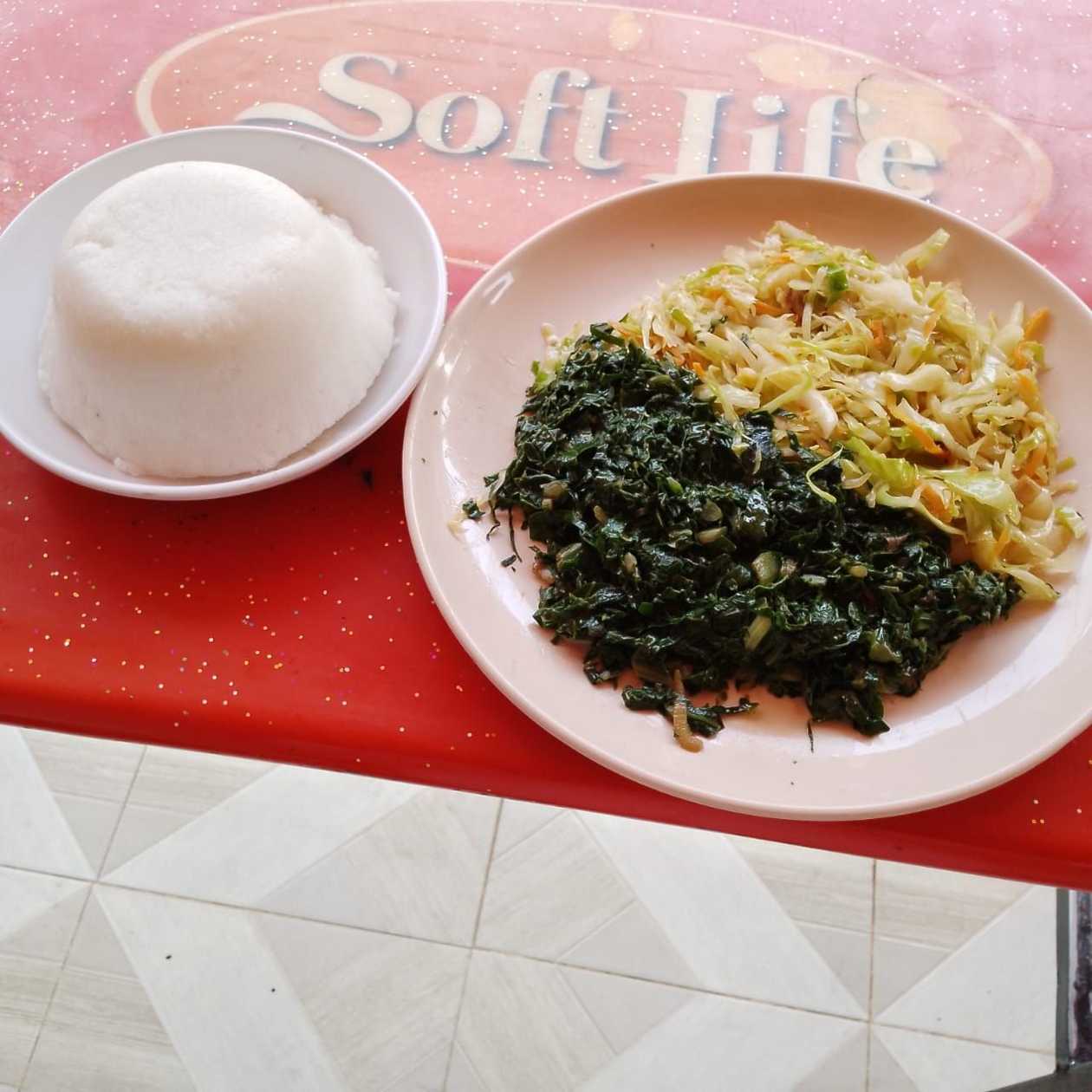 Ugali with Greens