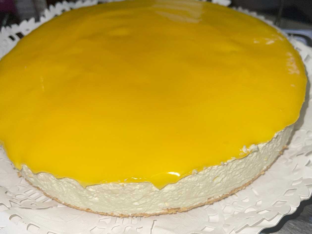 Fatia de cheesecake de limão