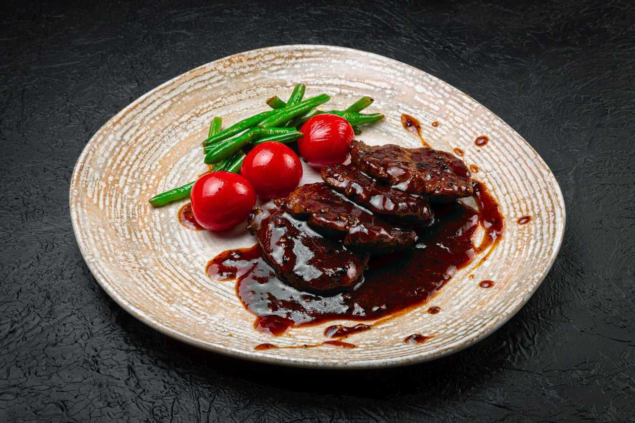 Beef in kalbi sauce with vegetables
