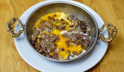 Meat with Omelette