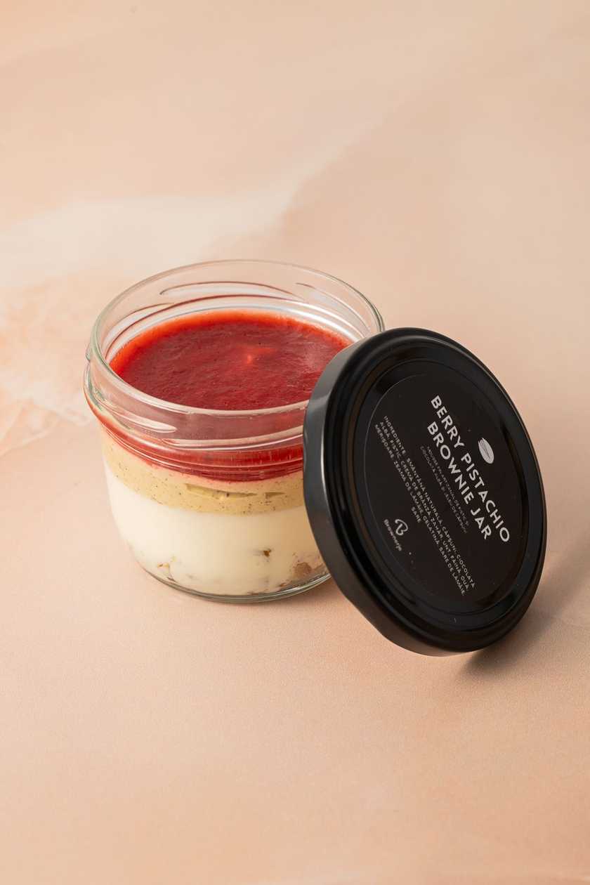 Berry Pistachio Brownie Jar