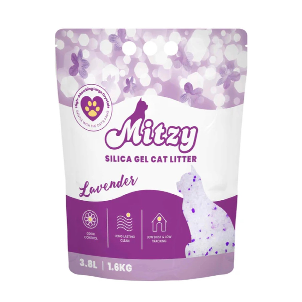 Mitzy, Nisip Silicat Lavanda, 3.8L