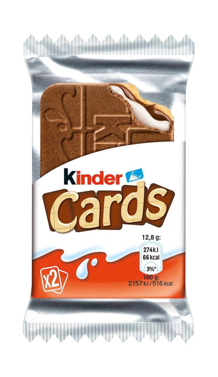 Bolacha Carta de Chocolate Kinder