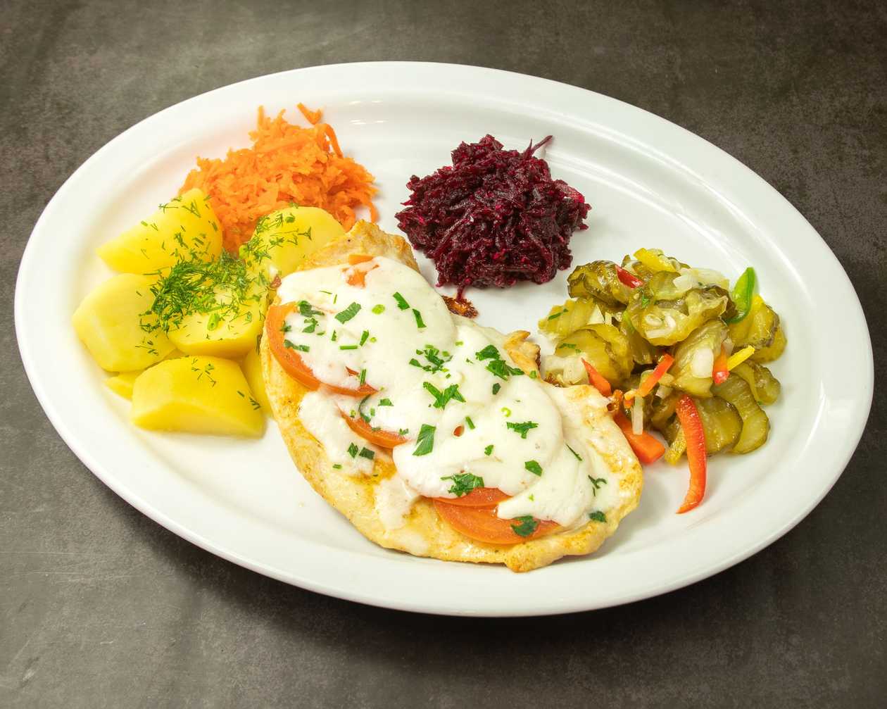 Chicken Fillet with Tomato and Mozzarella Cheese