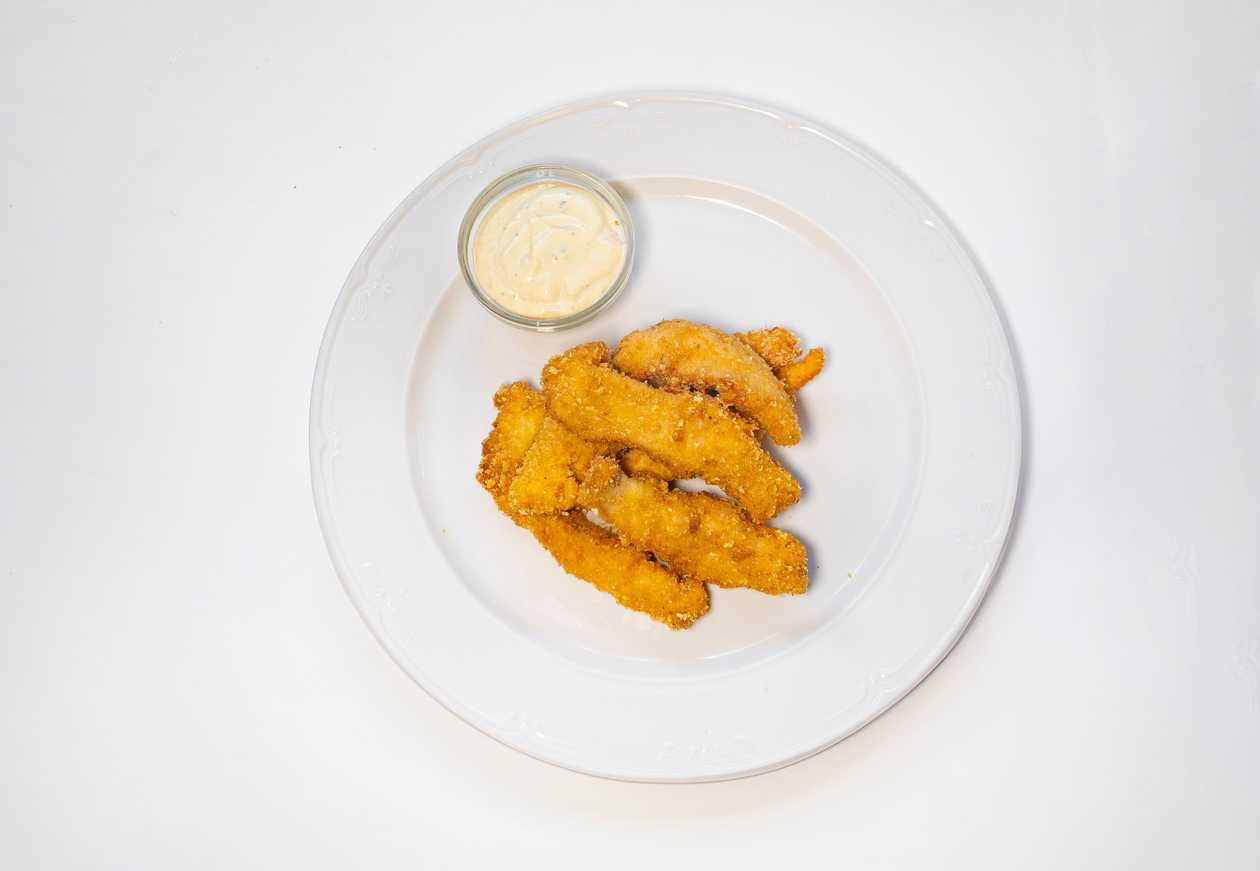 Chicken strips with herb mayonnaise