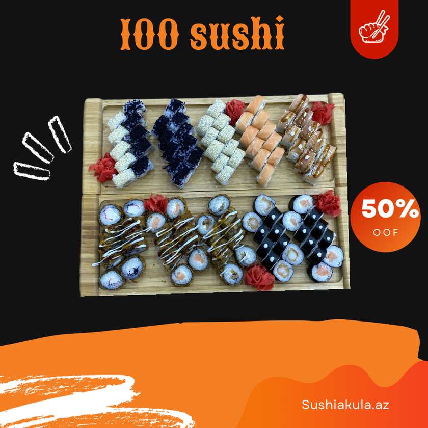 Super Aksiya 100 eded premium sushi