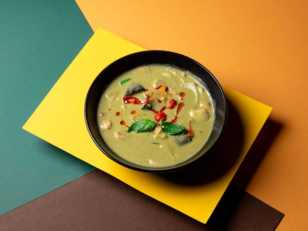 Green Thai curry with shrimp