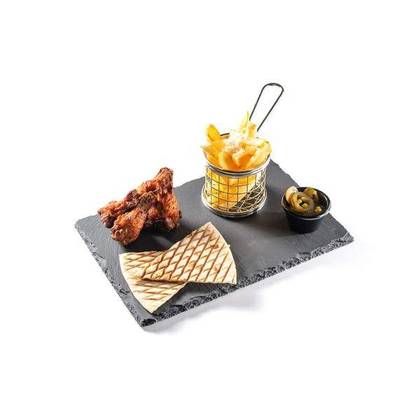 Wings and French fries meal