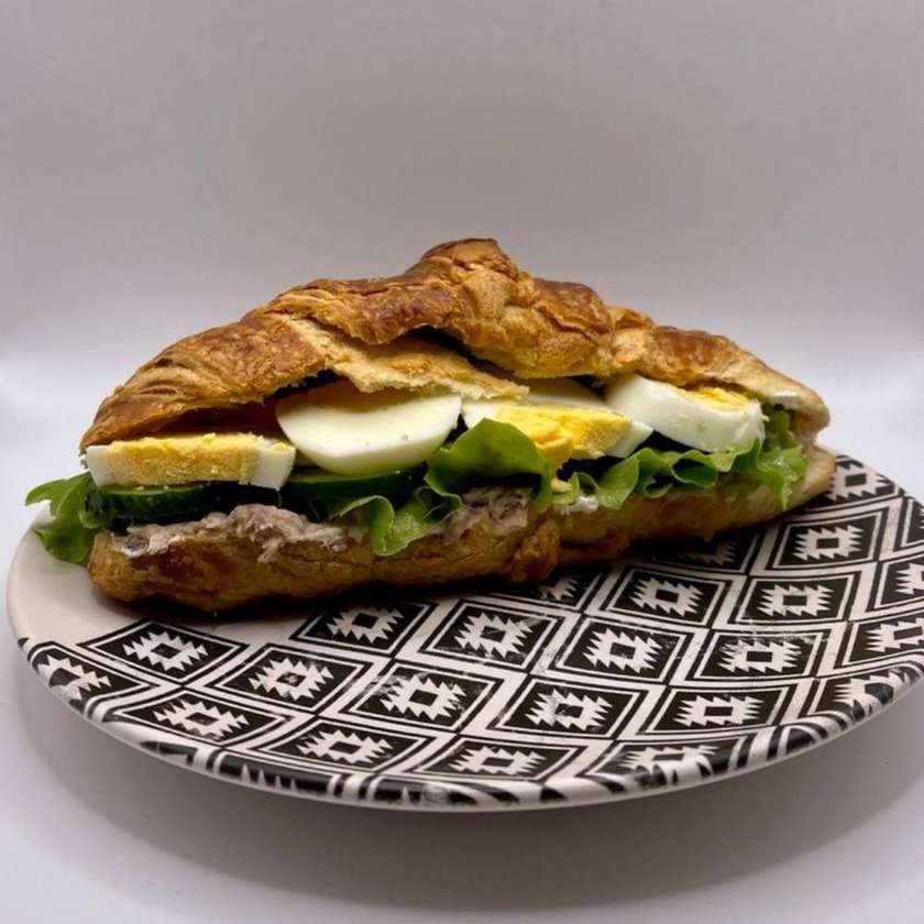 Croissant with tuna