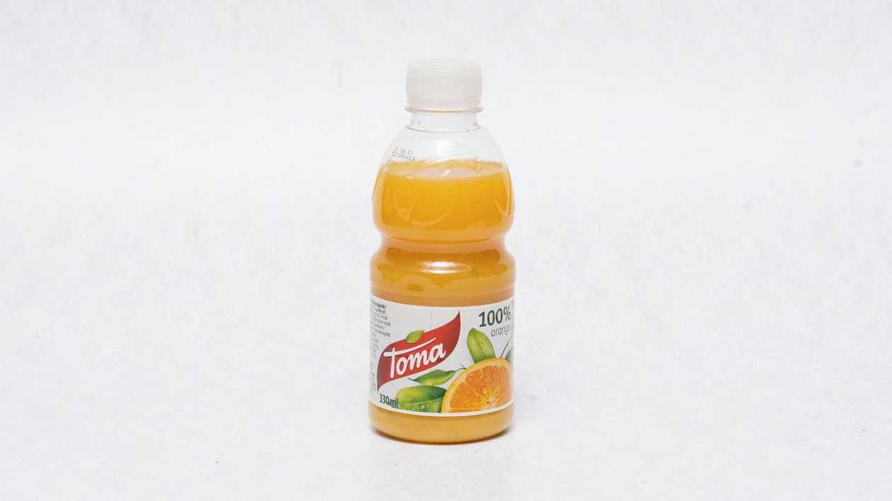 TOMA ORANGE JUICE 100%, 0.33 L