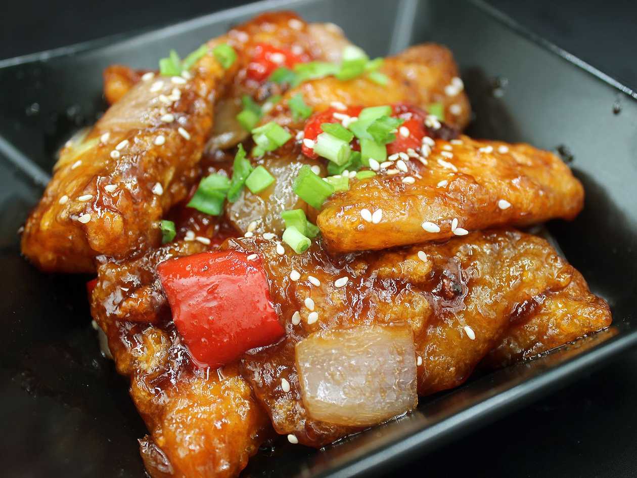 White Fish Fillet in Sweet and Sour Sauce