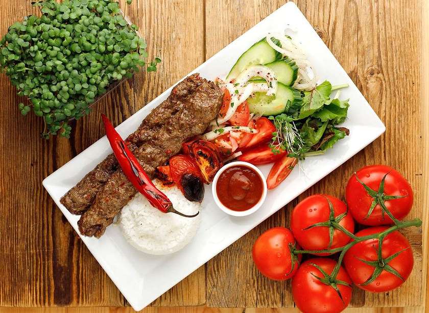 Adana Lamb Kebab.