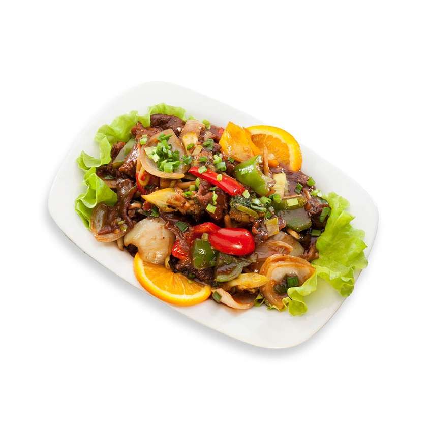 67. Beef with Eggplants in Spicy Sauce *