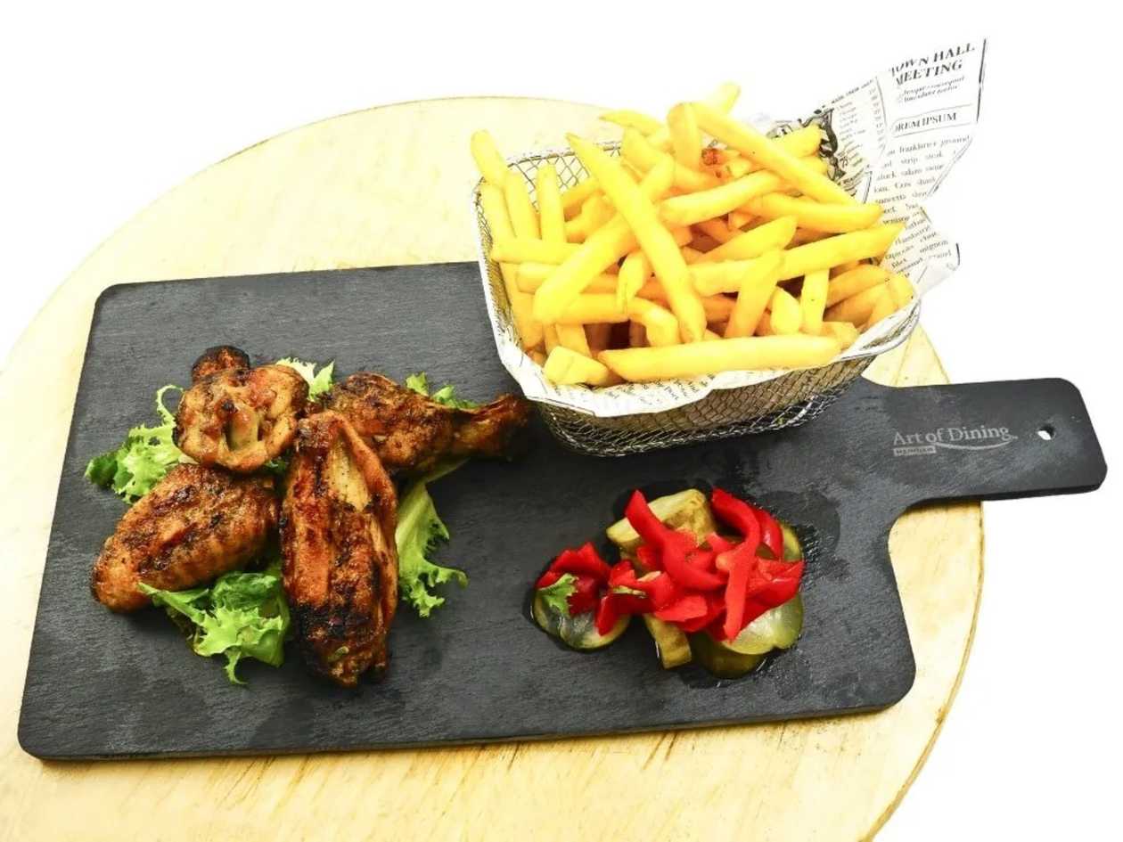 Chicken wings grill meal