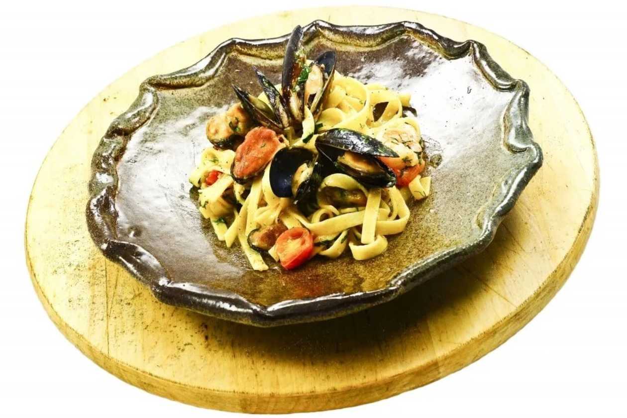Tagliatelle with seafood