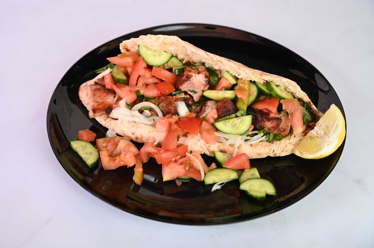 Pork & Chicken Souvlaki & Sheftalia Cypriot Pita Large