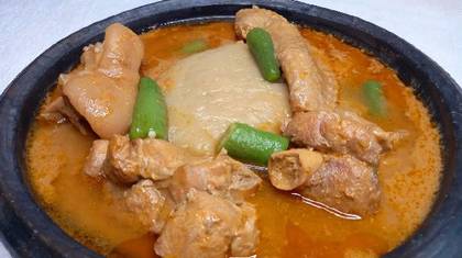 Fufu and  Assorted meats