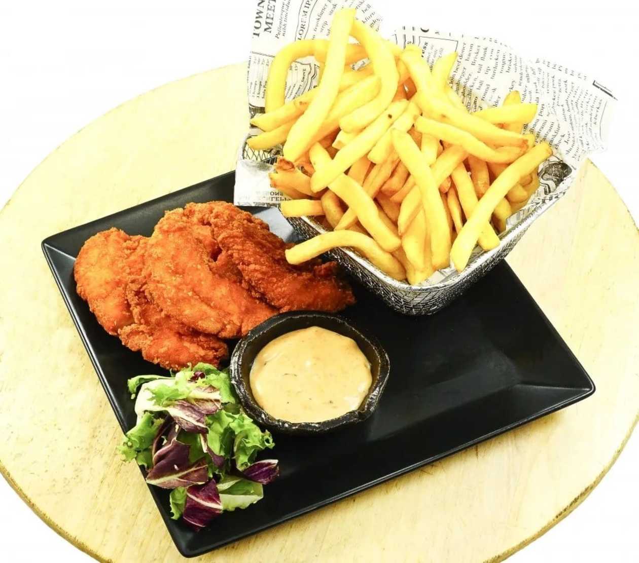 Chicken breast breaded with sesame meal
