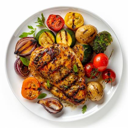 Chicken with grilled vegetable