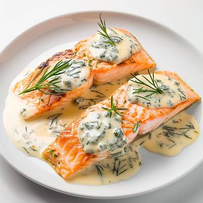 Salmon gorgonzola